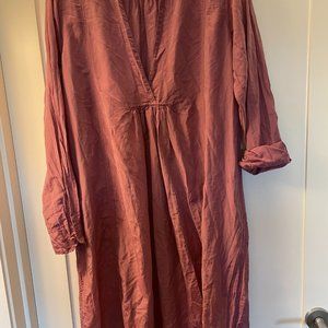 Free People x CP Shades Mauve Purple Iridescent Silk Blend Tunic Medium Womens